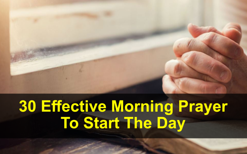 Morning Prayer To Start The Day