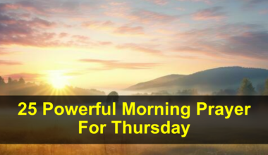 Morning Prayer For Thursday