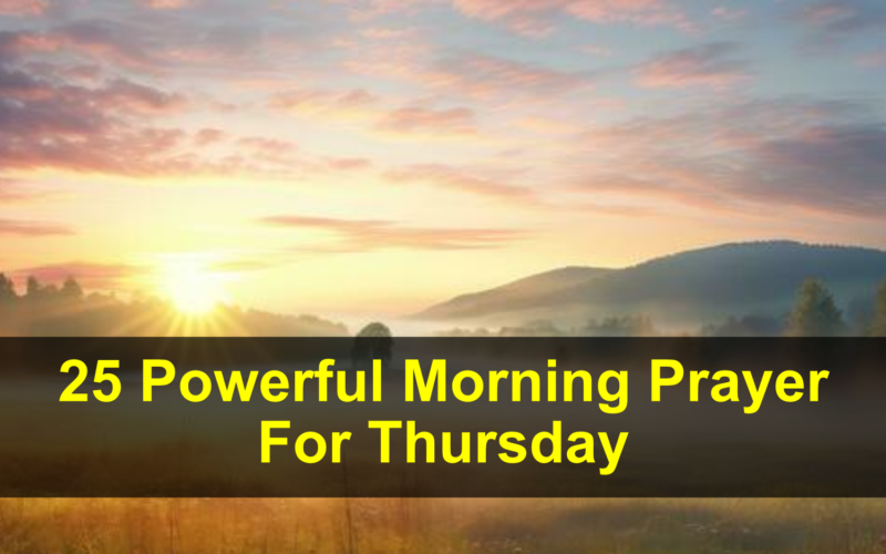 Morning Prayer For Thursday