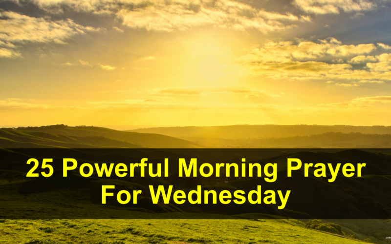 Morning Prayer For Wednesday