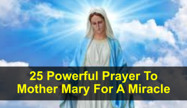 Prayer To Mother Mary For A Miracle