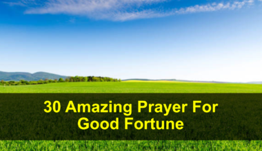 Prayer For Good Fortune