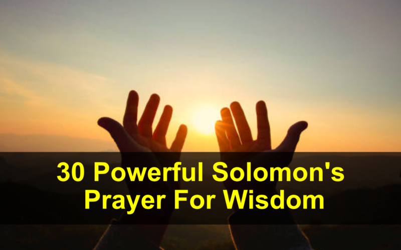 Solomon's Prayer For Wisdom