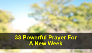 Prayer For A New Week