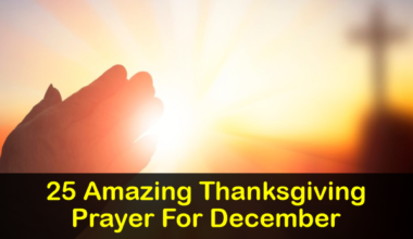 Thanksgiving Prayer For December