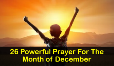 Prayer For The Month of December