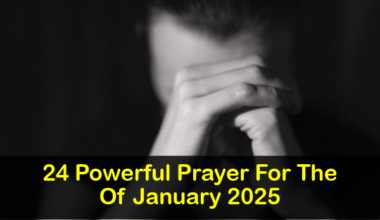 Prayer For The Month Of January 2025