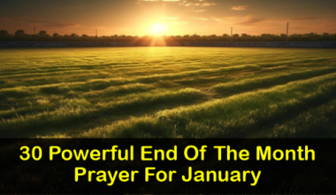 End Of The Month Prayer For January