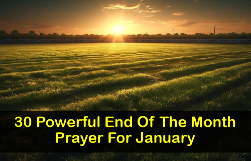 End Of The Month Prayer For January